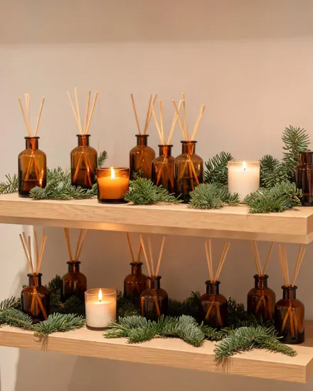 Holiday candle display