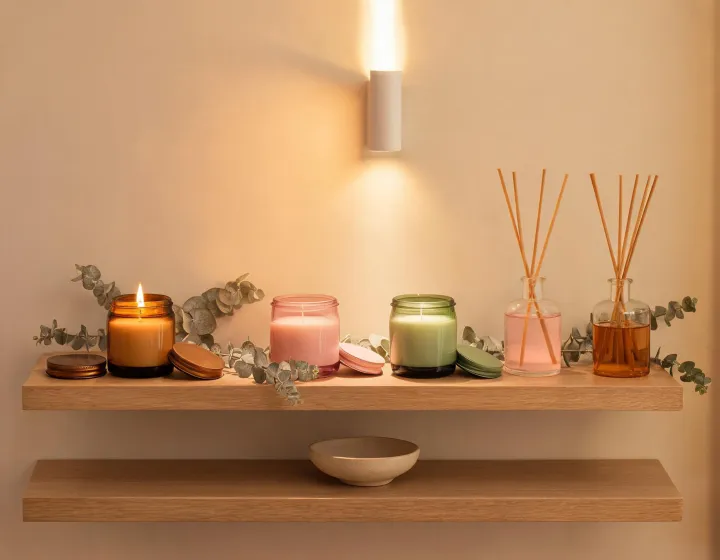 Colorful Voluspa candle and diffuser assortment