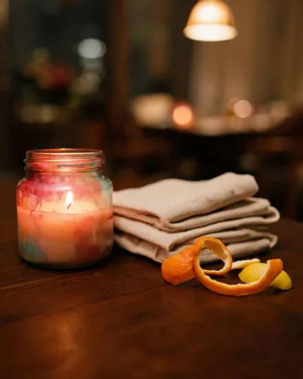 Host gift candle vignette